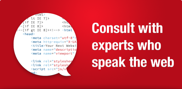 Consult with experts who speak the web.